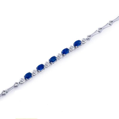 Zlatý náramek s 3.01ct safíry a diamanty Cheral