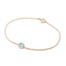 Zlatý náramek s akvamarínem Arleth