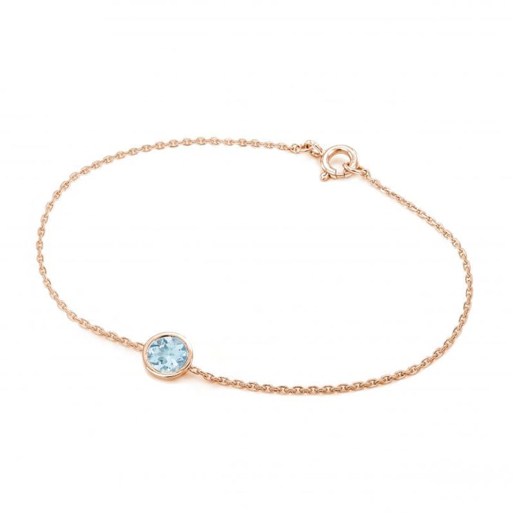 Zlatý náramek s akvamarínem Arleth