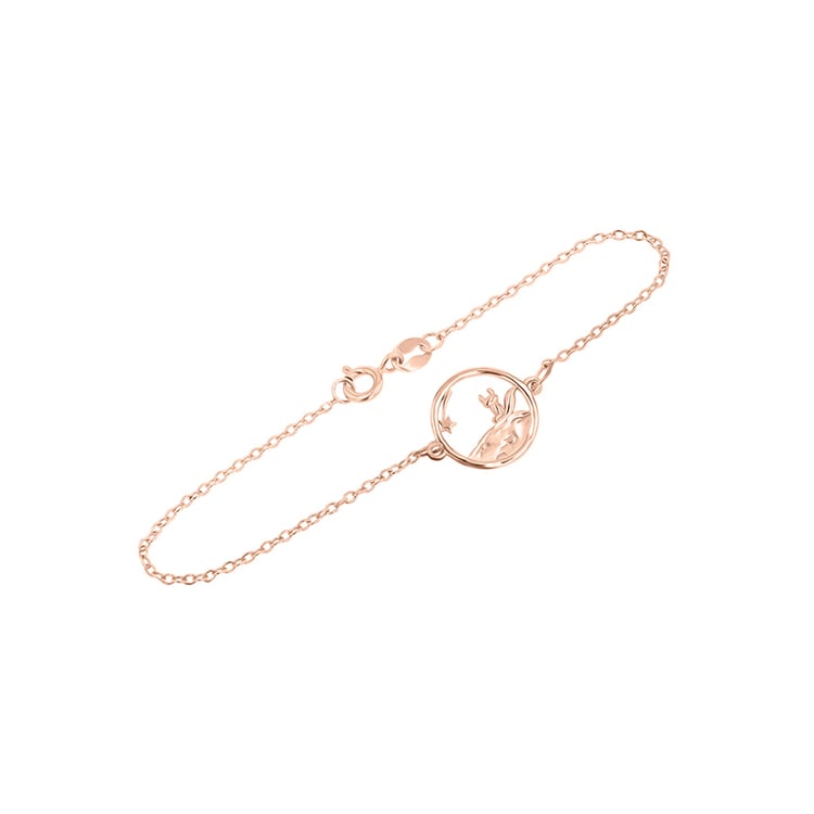 Stříbrný vykrojený náramek s liškou Malý princ 157522