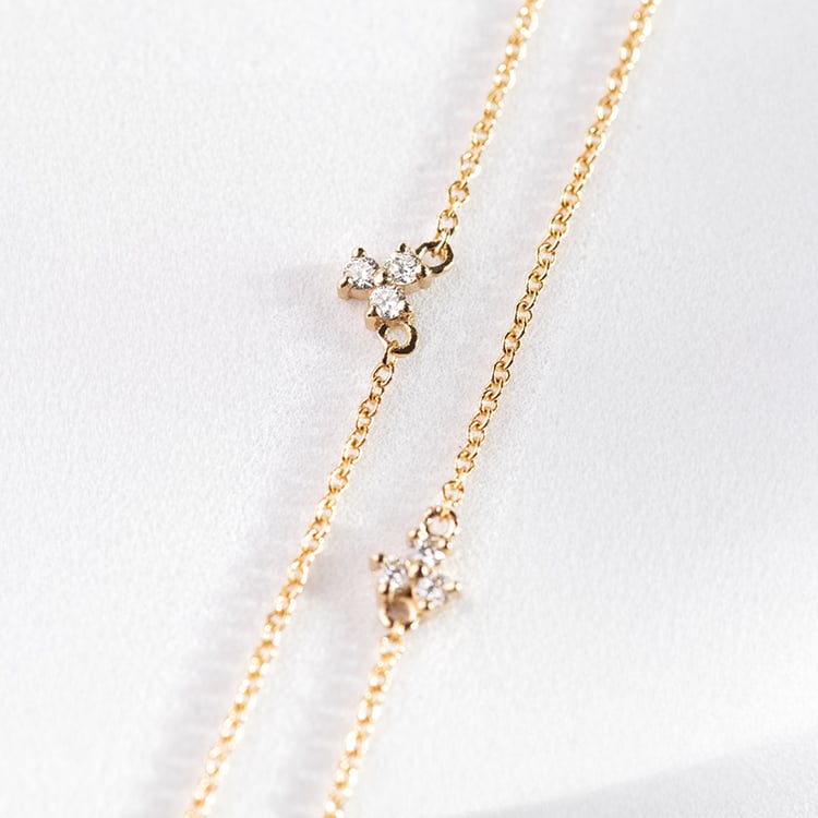 Kolekce minimalistických šperků se třemi lab-grown diamanty Milton 147693