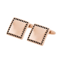 Zlaté manžetové knoflíčky s černými diamanty Urban