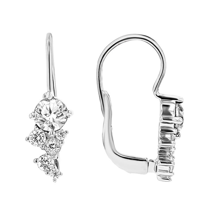 Cluster náušnice s lab-grown diamanty Olga 148532