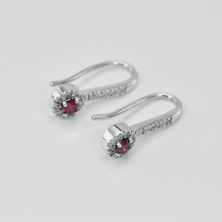 Náušnice s rubíny 22284