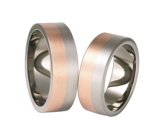 Snubní prsteny z titanu a zlata Buster 106559