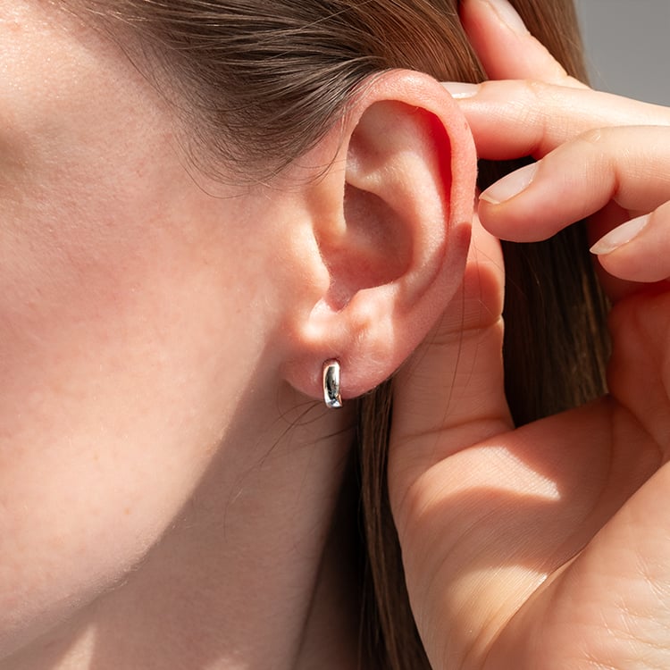 Stříbrné kruhové náušnice 140705