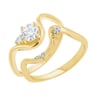 Romantický zásnubní set atypických prstýnků s diamanty