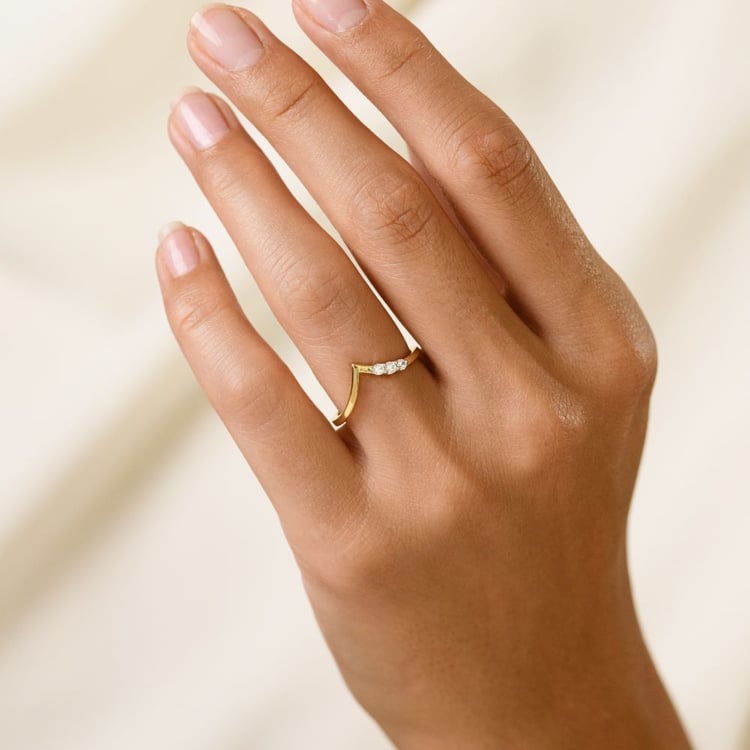 Zlatý prsten s lab-grown diamanty Jenni 161431