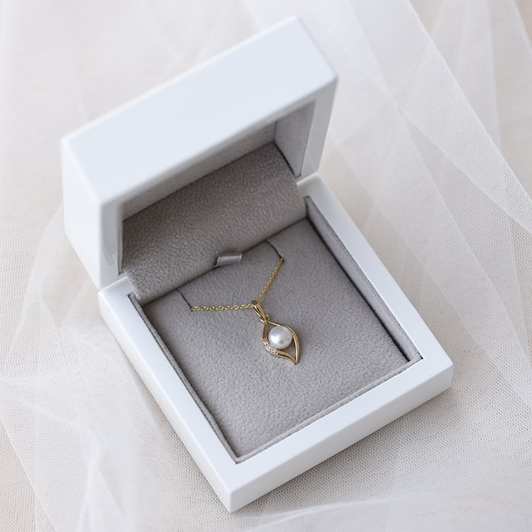 Přívěsek s perlou a zirkony 61518