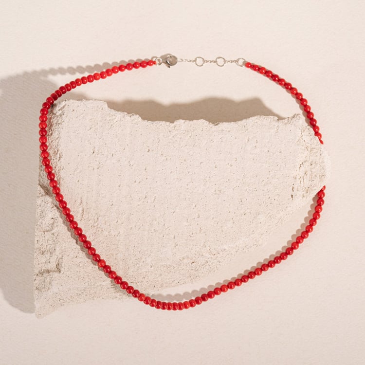 Korálový stříbrný náhrdelník Norma 129325