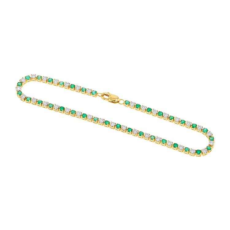 Tenisový náramek se smaragdy a diamanty Kendrick