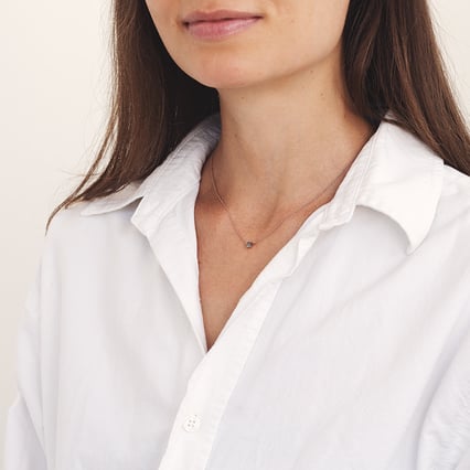 Náhrdelník s pear salt and pepper diamantem Maliah