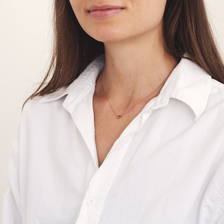 Náhrdelník s pear salt and pepper diamantem Maliah 129102