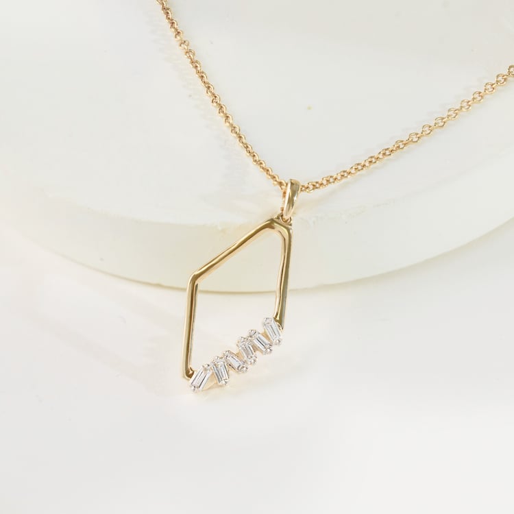 Zlatý přívěsek s lab-grown diamantem 164869