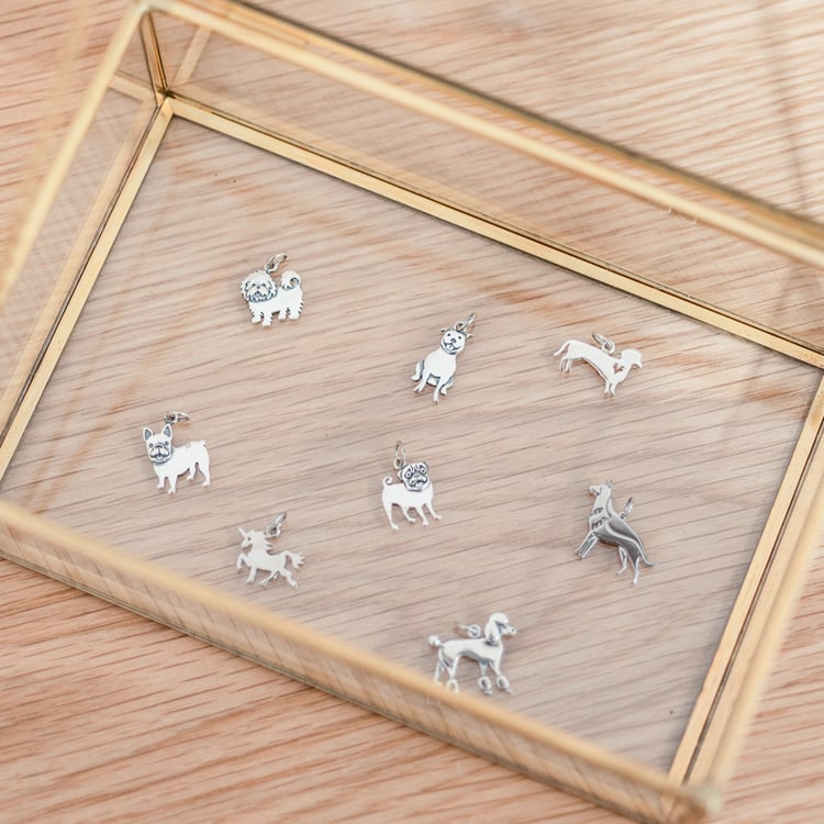 Stříbrný přívěsek ve tvaru jezevčíka 118632