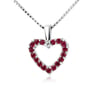 Zlaté srdíčko s rubíny a diamantem Edriah