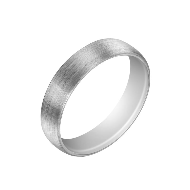 Matné snubní prsteny z bílého zlata 32178