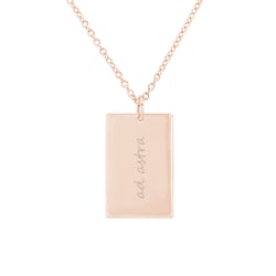 Zlatý obdélníkový přívěsek s oboustranným gravírem Aeryn