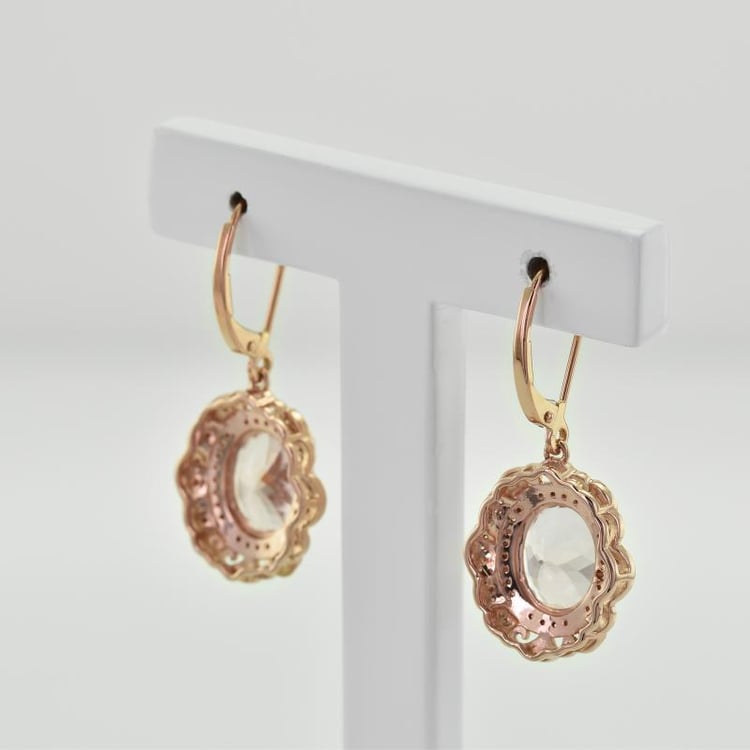 Náušnice z růžového zlata 19667