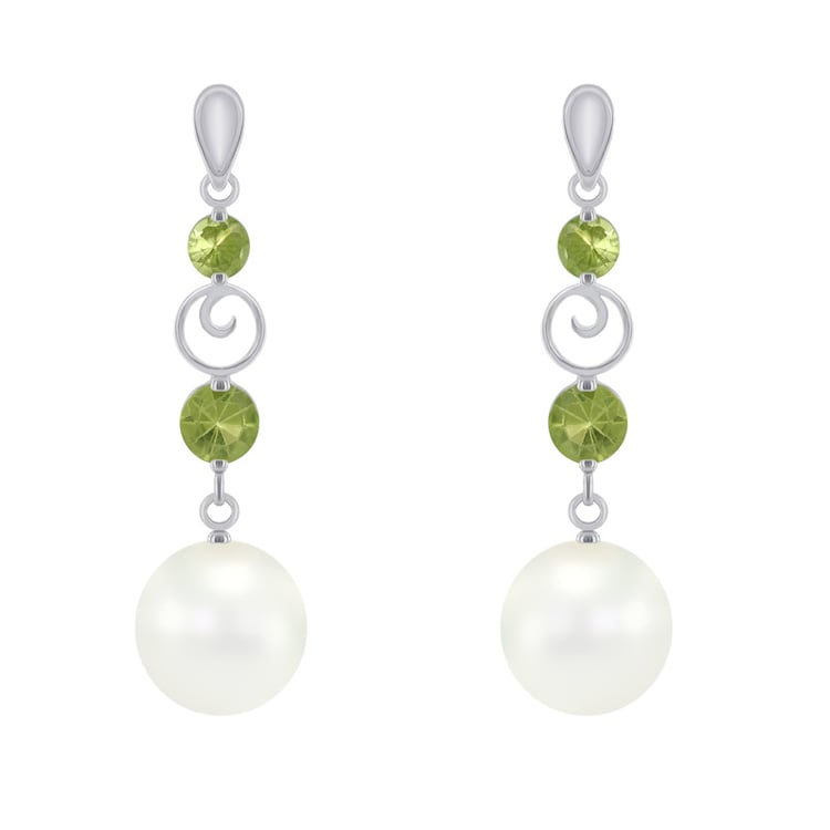 Perlové náušnice z bílého zlata