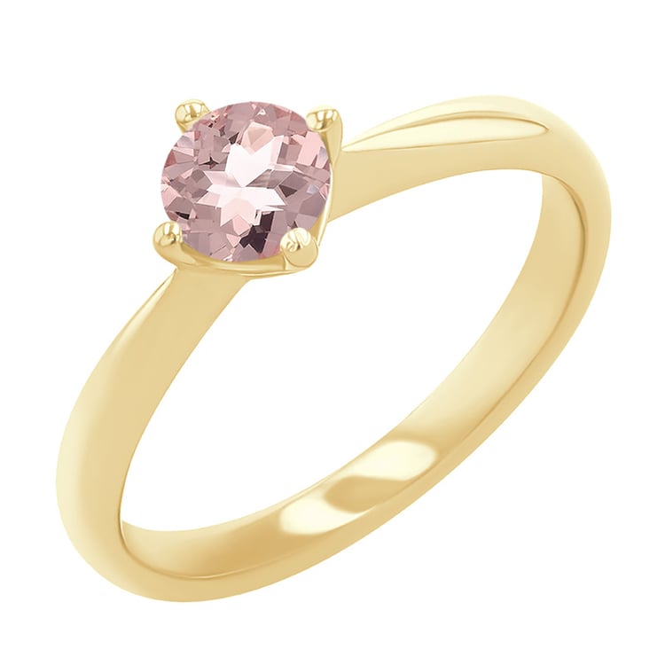 Zlatý zásnubní prsten s morganitem Mahiya 125030