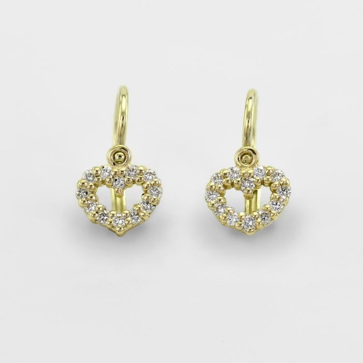 Diamantové zlaté dětské náušnice 51362
