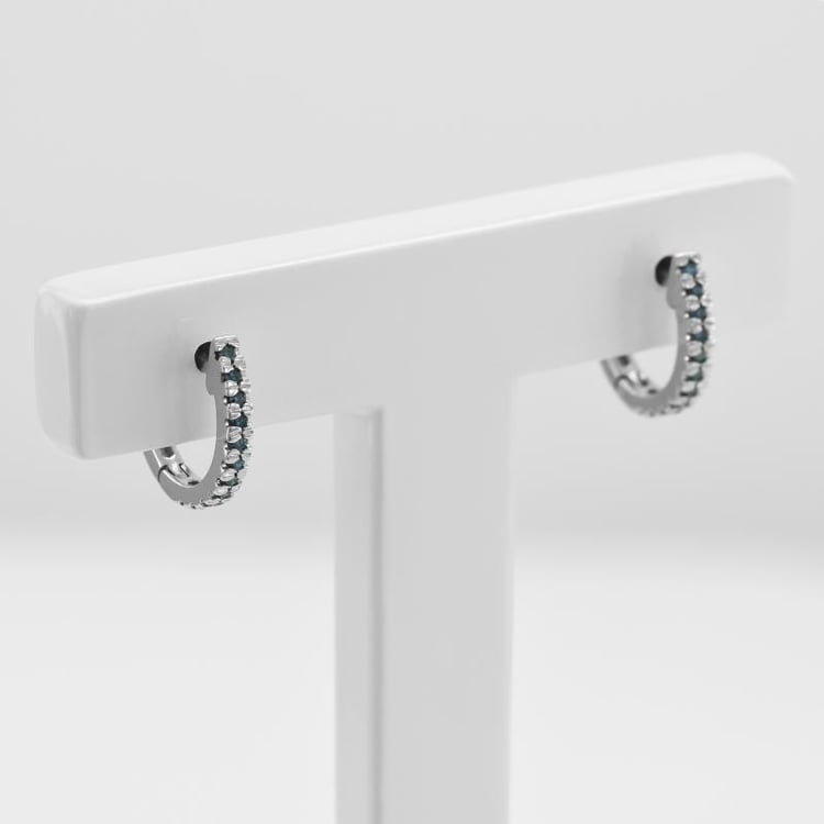 Zlaté náušnice s modrými diamanty Eritheia 45930