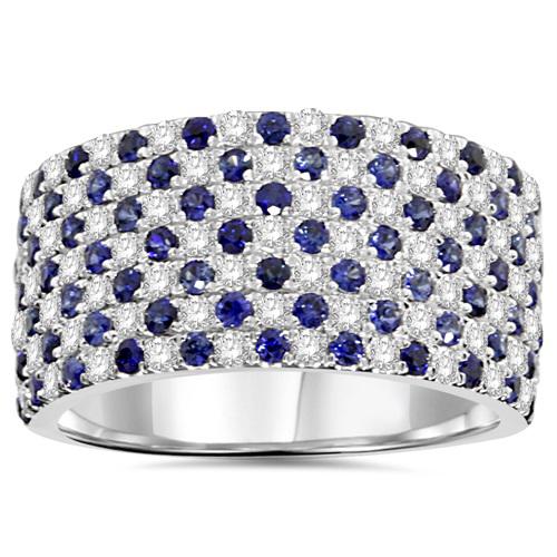 Zlatý prsten s diamanty a safíry