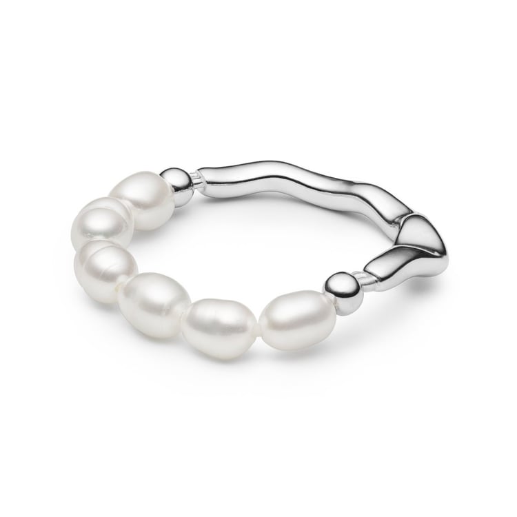 Stříbrný prsten s perlami Ariel