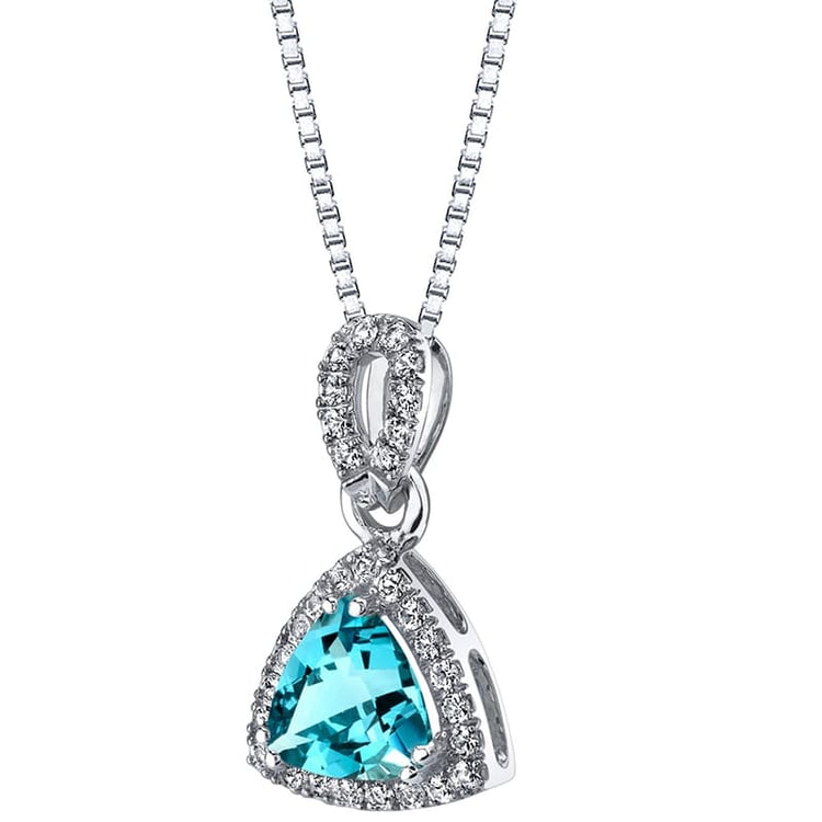 Švýcarský topaz ve zlatém přívěsku Oceany