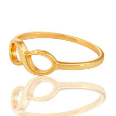 Stříbrný pozlacený infinity prsten Talitah 8924