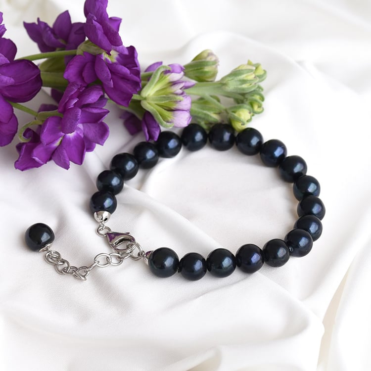 Stříbrný perlový náramek 83653