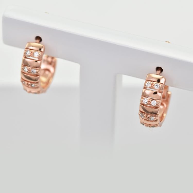 Stříbrné náušnice se zirkony 20779