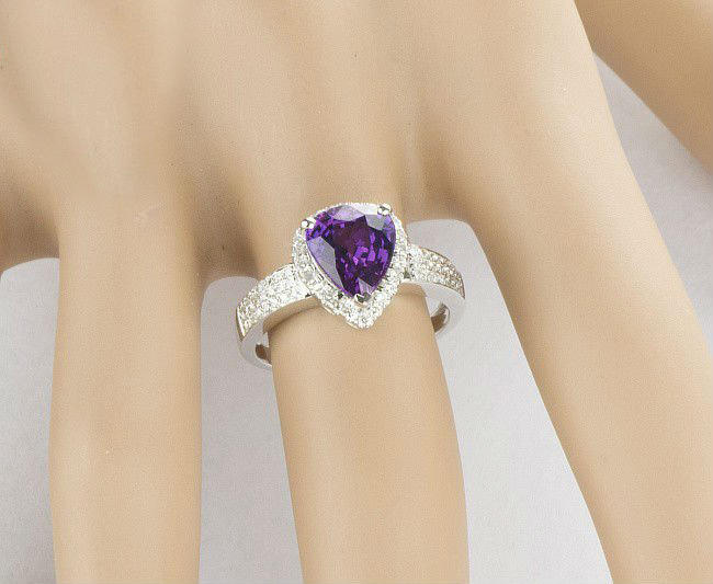 Diamantový prsten s ametystem 3567