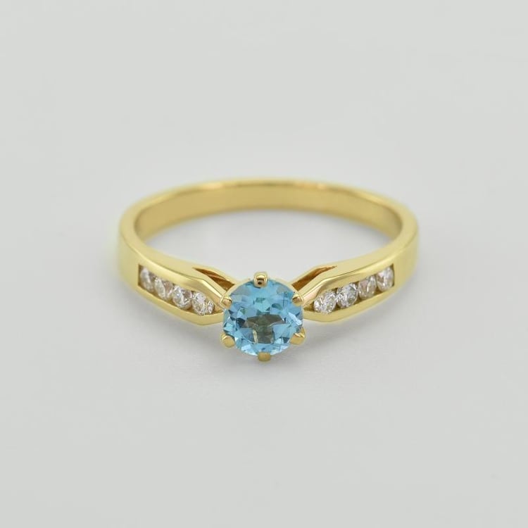 Prsten ze zlata s topazem 35441