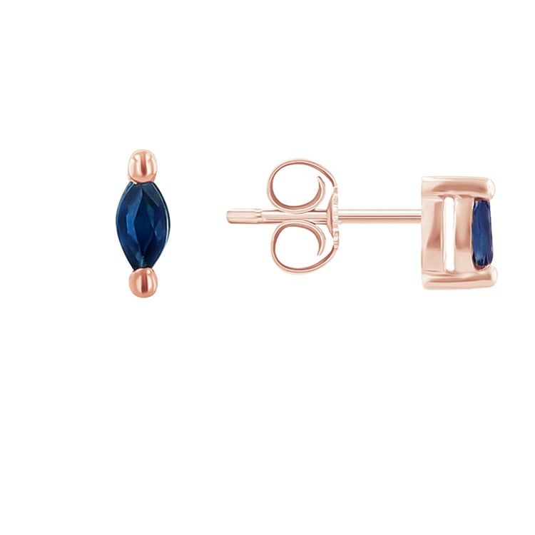 Minimalistické náušnice s modrými safíry Daina 120726