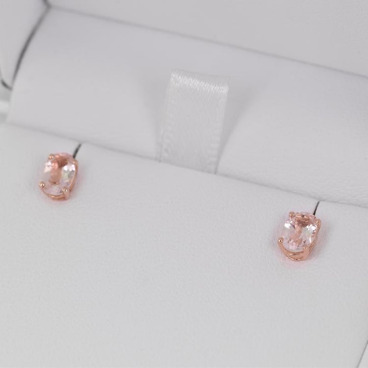 Morganitové pozlacené náušnice 21984