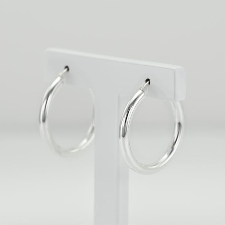 Stříbrné kruhové náušnice 15195