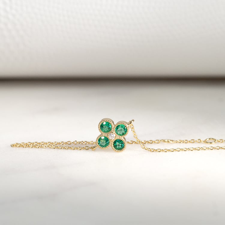 Smaragdový náramek s diamantem Reith 132677