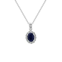 Přívěsek se safírem a diamanty Kate