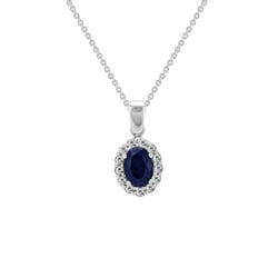 Přívěsek se safírem a diamanty Kate