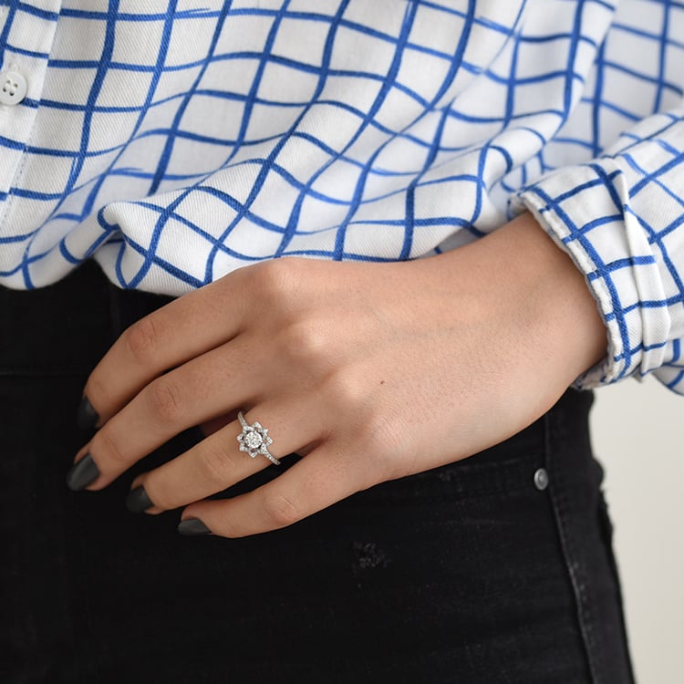 Prsten s diamanty 74323