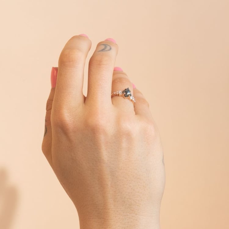 Prsten s kite salt and pepper diamantem Bret 102471