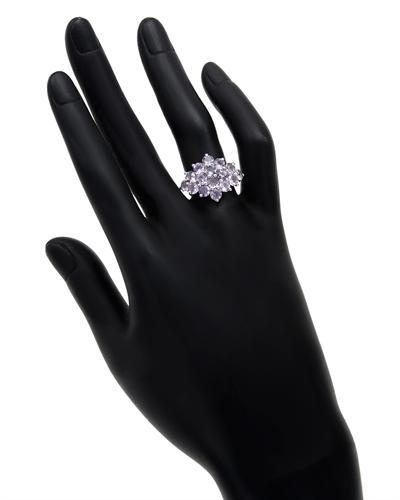 Stříbrný ametystový prsten 1044