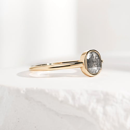 Prsten s emerald salt and pepper diamantem Christy