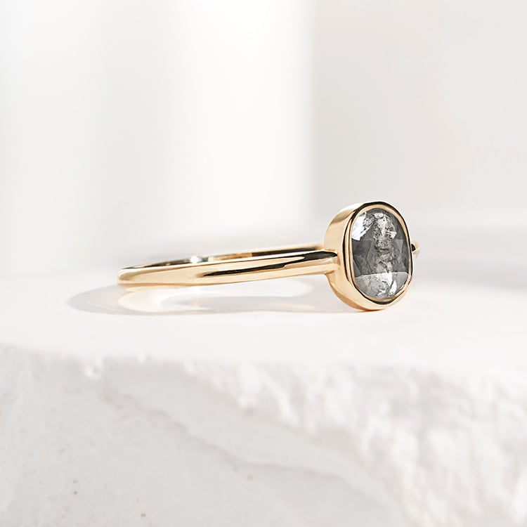 Prsten s emerald salt and pepper diamantem Christy 156273