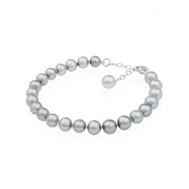 Stříbrný perlový náramek