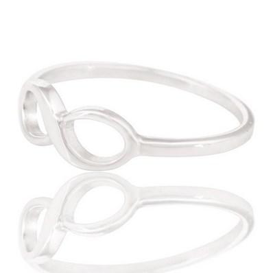 Něžný stříbrný infinity prsten Vanya