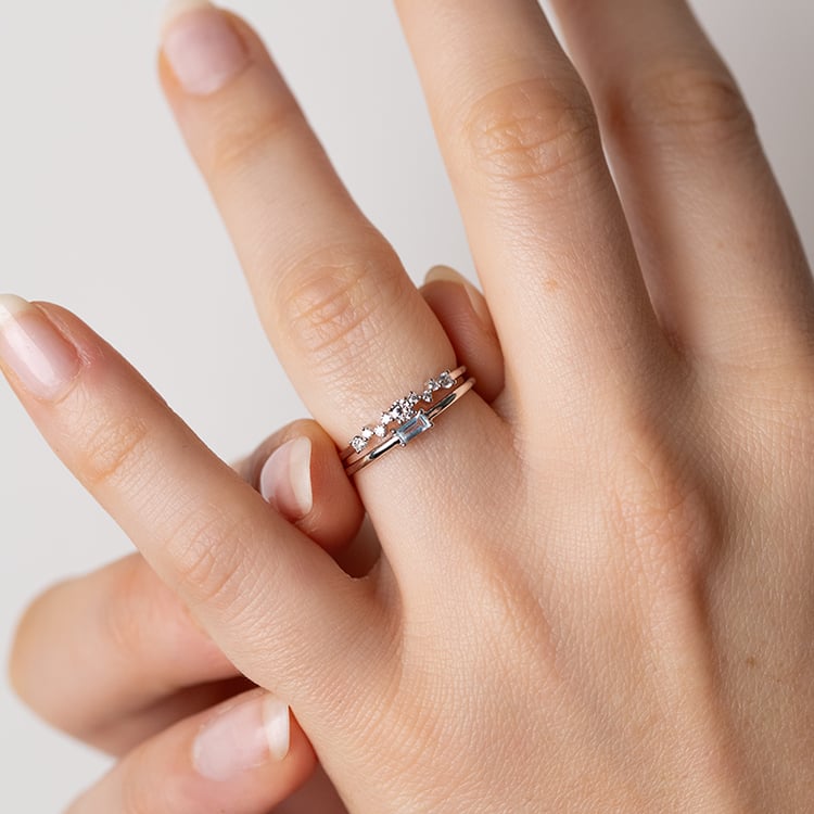 Cluster prsten se zářivými diamanty Percy 152507