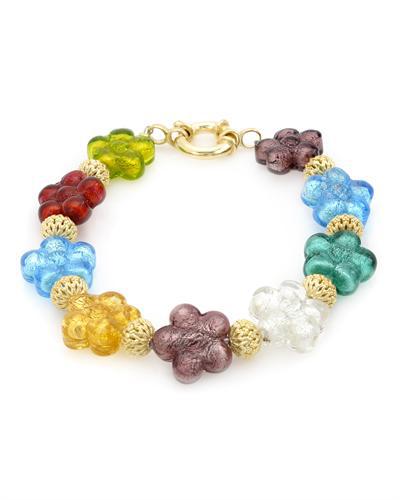 Barevný náramek pozlacený